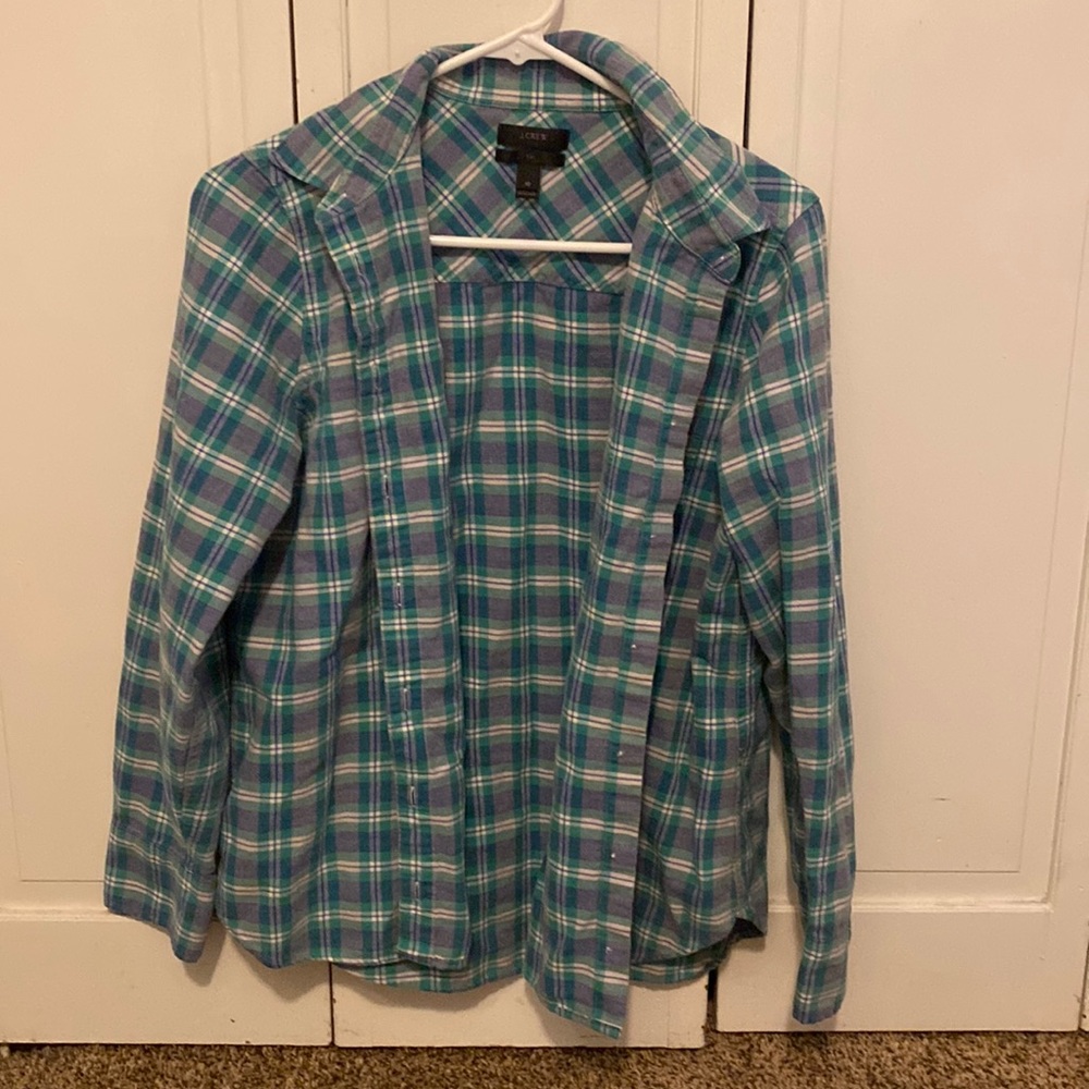 J crew flannel size 10